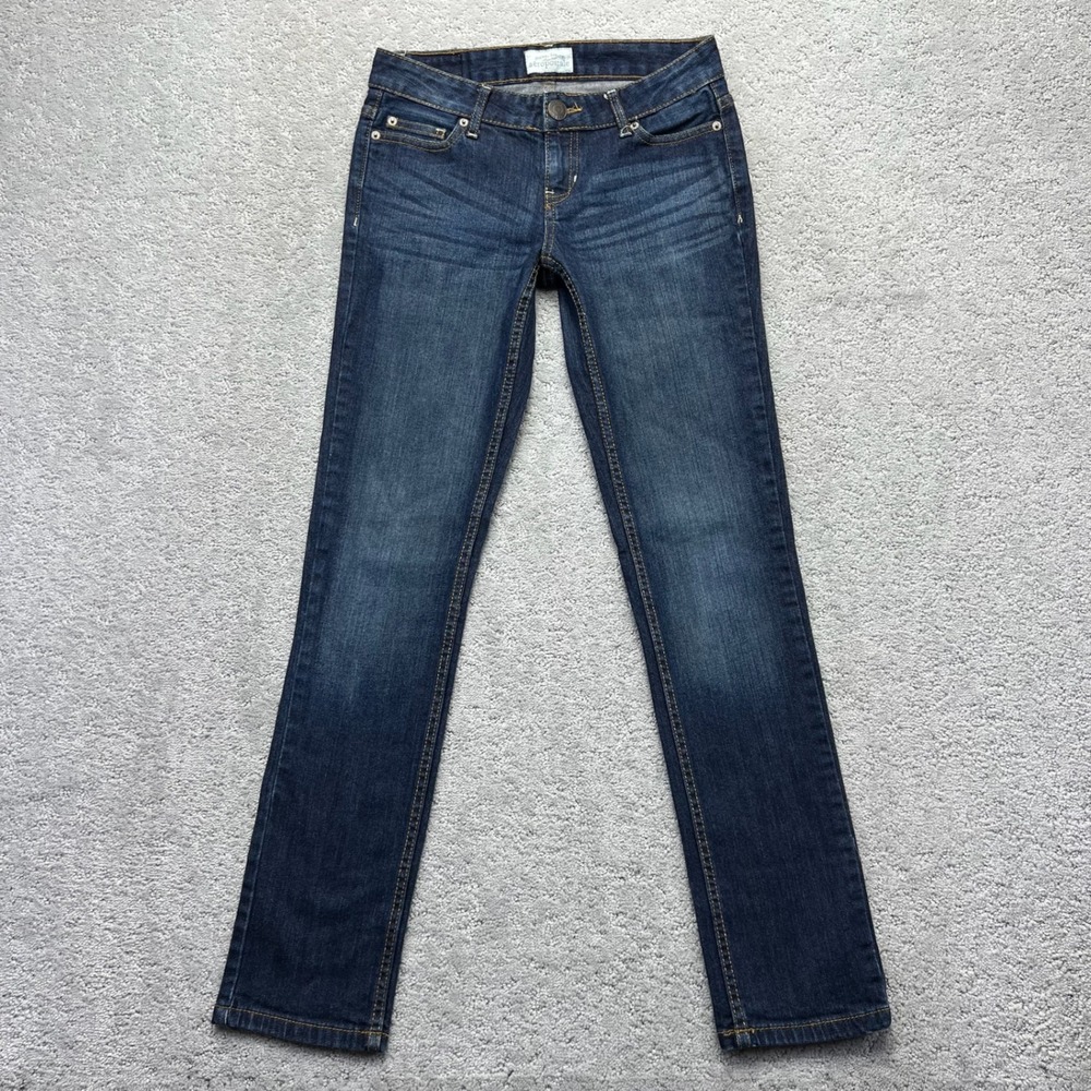 Aeropostale Jeans Womens Size 0 Short Blue Dark Wash Denim Bayla Skinny Low Rise